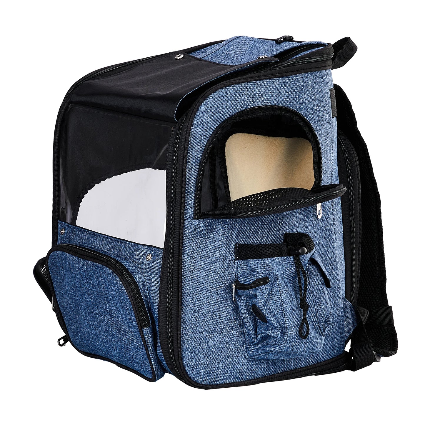 Pet Carrier Backpack Expandable, Breathable Mesh Travel