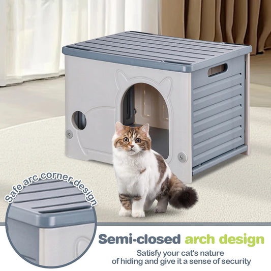 Stray Cat House Outdoor Rainproof Shelter Winter Warm