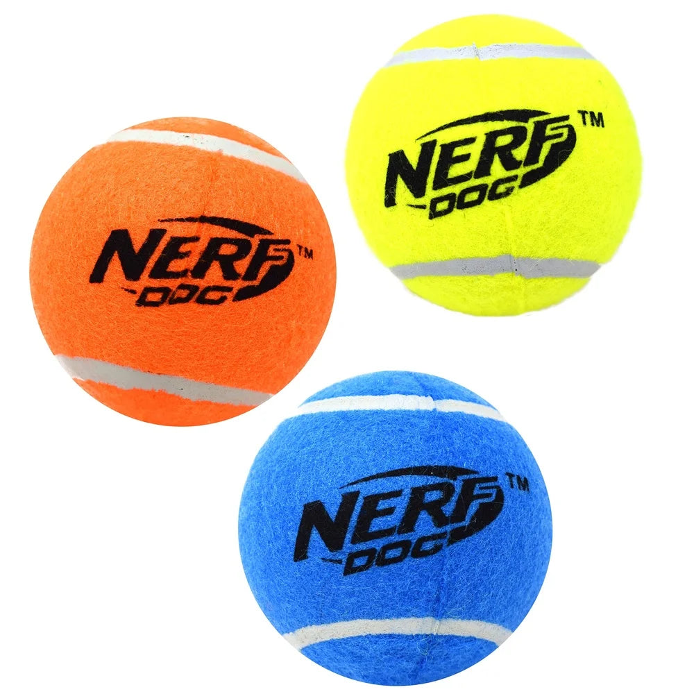 Squeaky Tennis Ball  3-Pack Durable Chewable Floatable