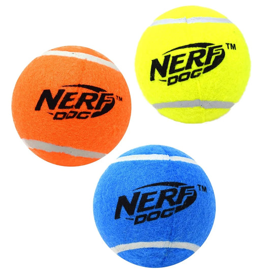 Squeaky Tennis Ball  3-Pack Durable Chewable Floatable