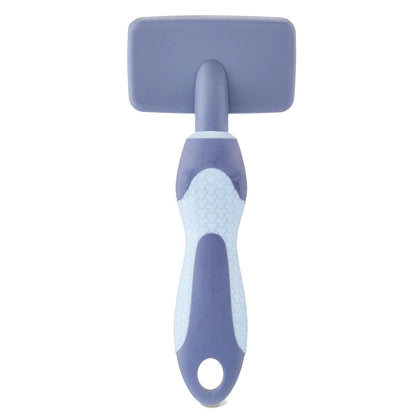 Plastic Dog Slicker Grooming Brush Flexible Bristles