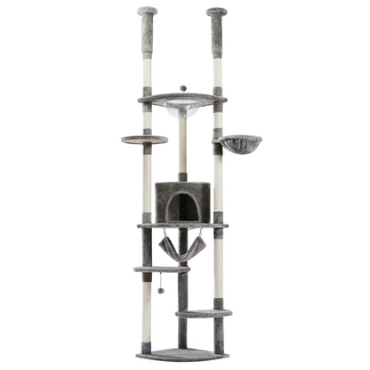 Floor to Ceiling Cat Tower, Scratching Posts, Condo, Hammock