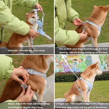 No Pull Dog Harness Leash Set Adjustable