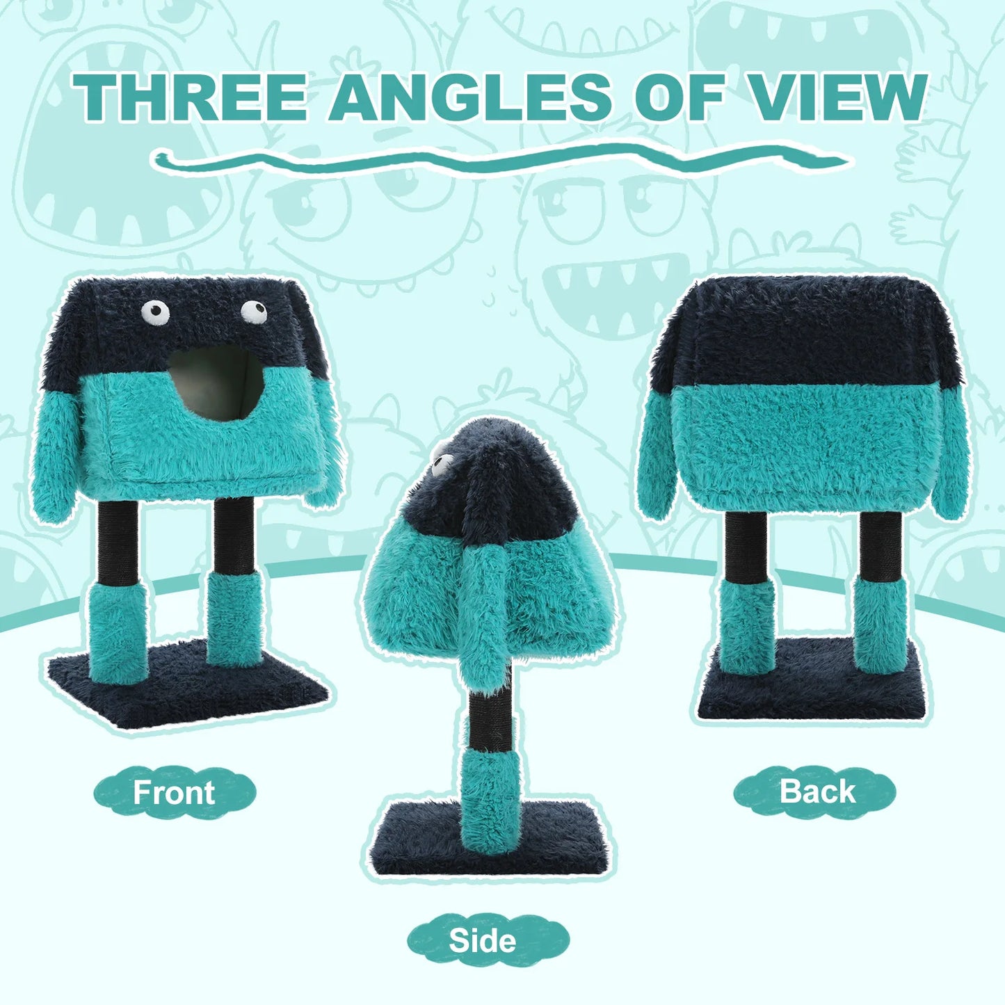 Monster Series Cat Tower Big Condo Sisal-Wrapped Legs