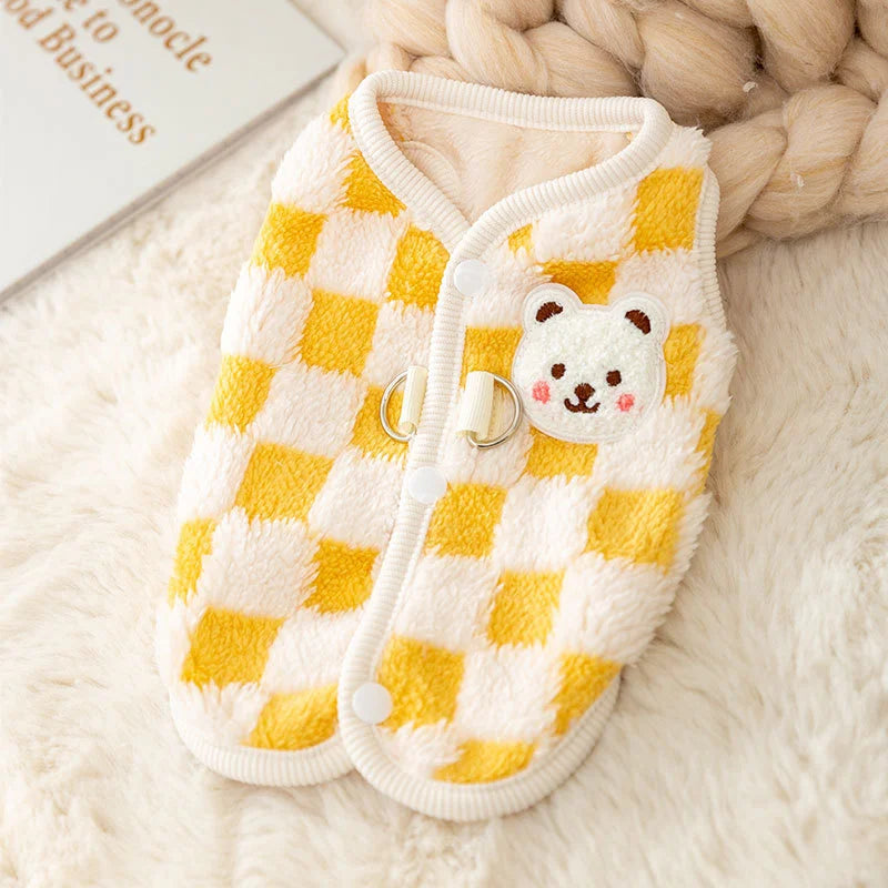 Cat Puppy Button Jacket Warm Winter Pet Clothes