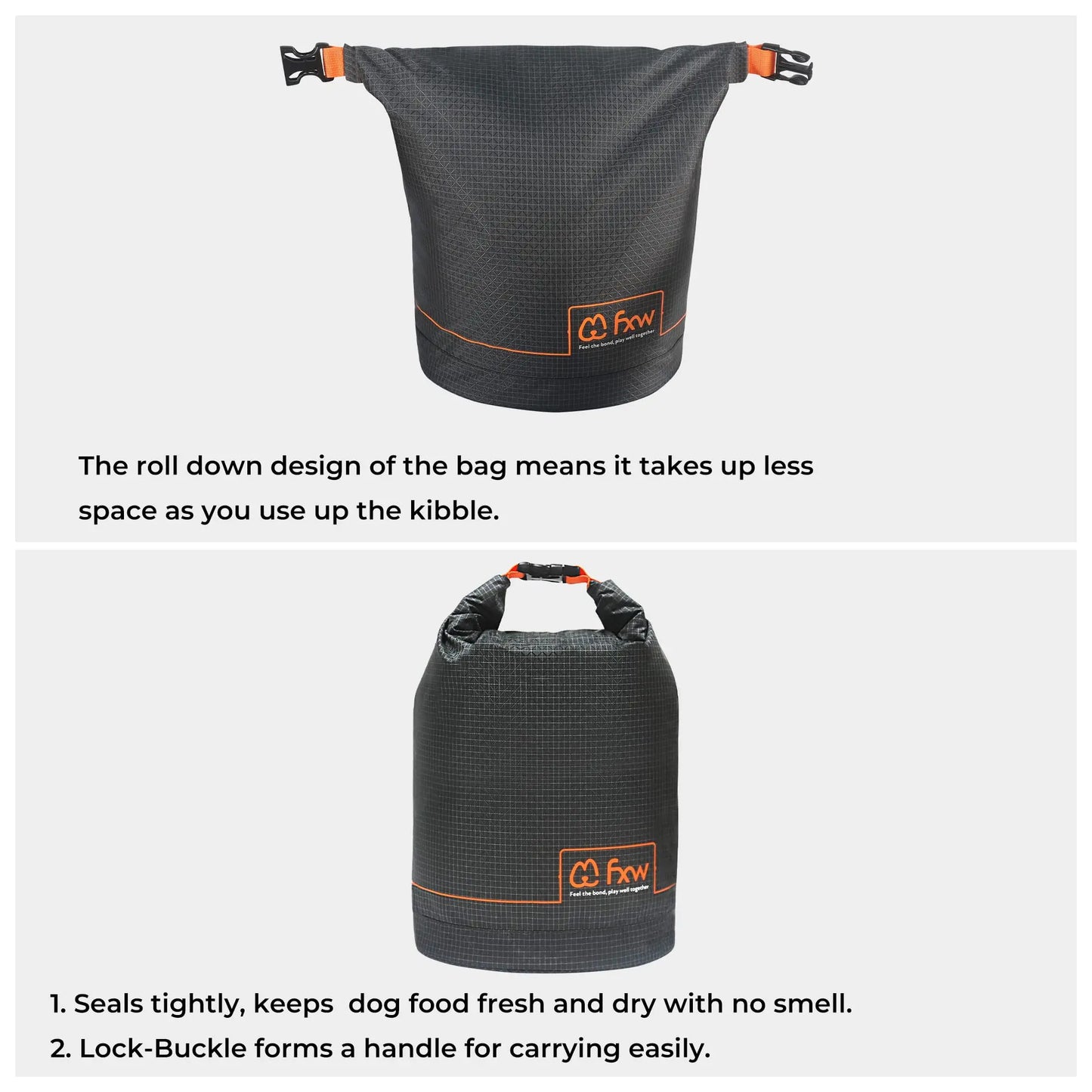 Large Capacity for Travel Kibble Storage
