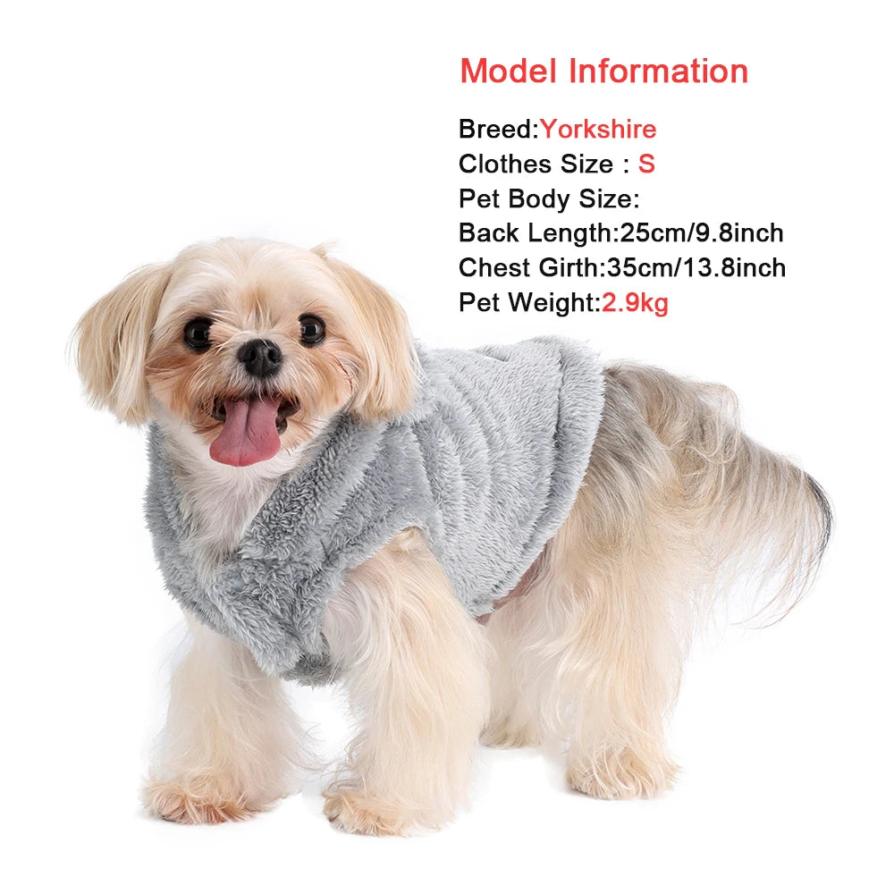 Soft Fleece Pet Cute Hoodie Coat Hooded Jacket