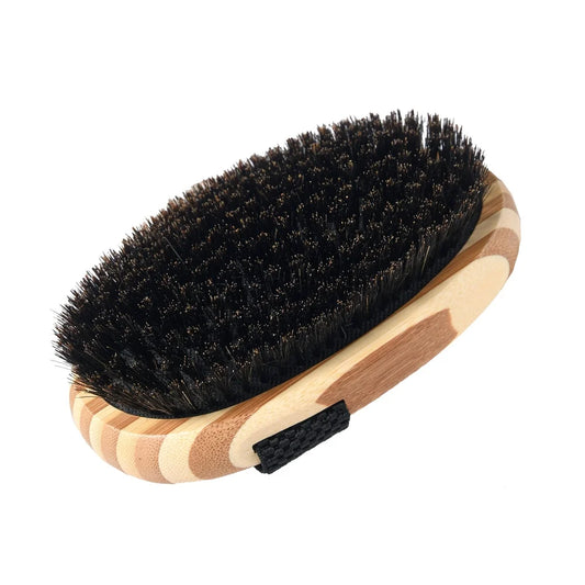 Bamboo Palm Pet Brush Ergonomic Natural Bristles