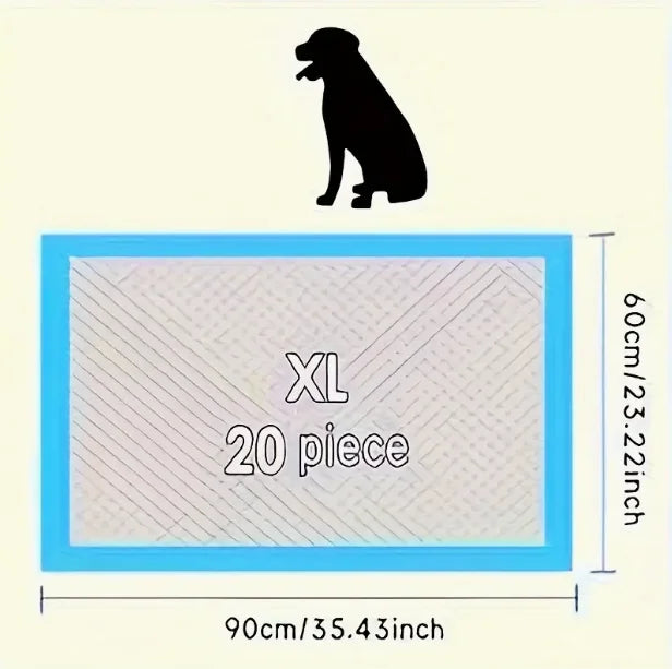 20 Large Pet Pee Pads, Highly Absorbent Leak-Proof