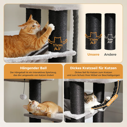 Large Cats, Tower with Several Levels, Hammock, Perch