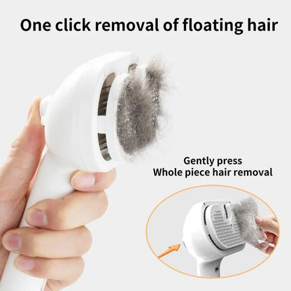Pet Steam Massage Brush Round Head Soft Teeth