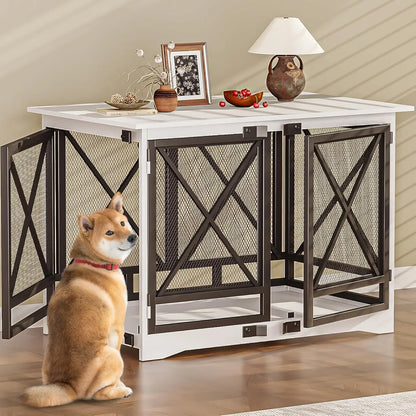 Dog Crate Furniture for X Large Breed Double Doors