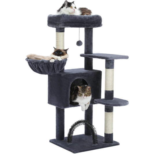 Cat Tower Condo with Perch Cozy Hammock
