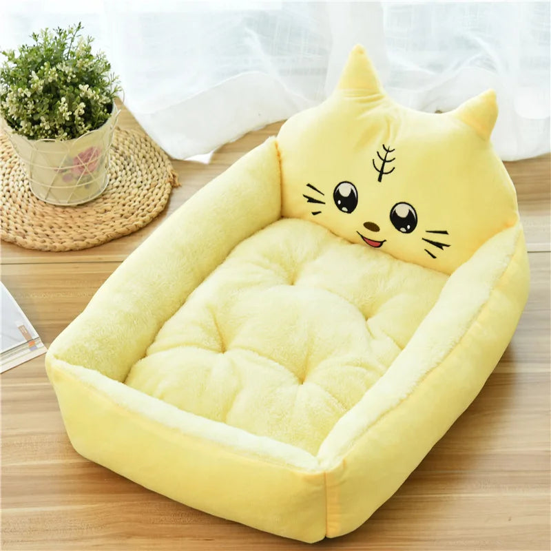 Sofa Washable Cartoon Pet Beds for Small Dogs Cats