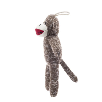4 Pack Soft Sock Monkey Dog Toy Washable