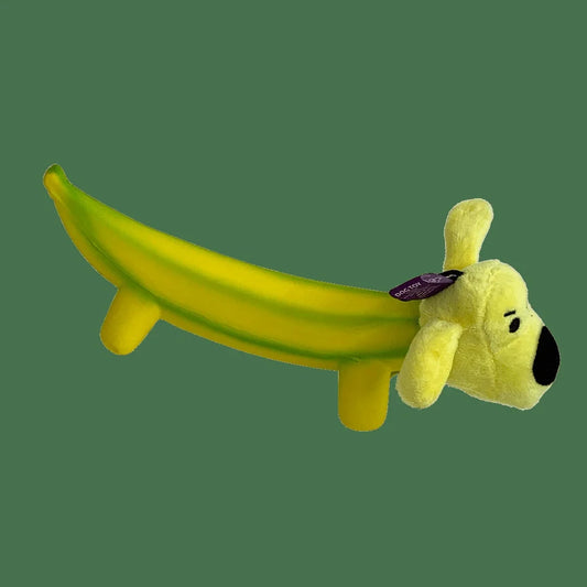 Durable Banana Shaped Plush Dog Toy Fetch Cuddle