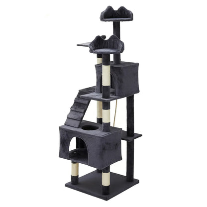74" Tall Cat Tree Heavy Duty Multi-Level Anti-Tip