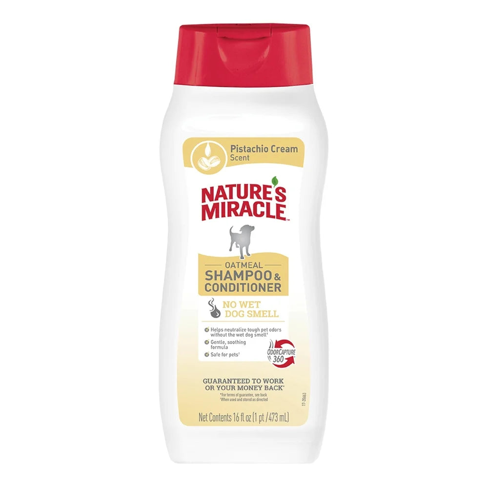 Oatmeal Dog Shampoo Conditioner Odor Neutralizing Soothing 16oz