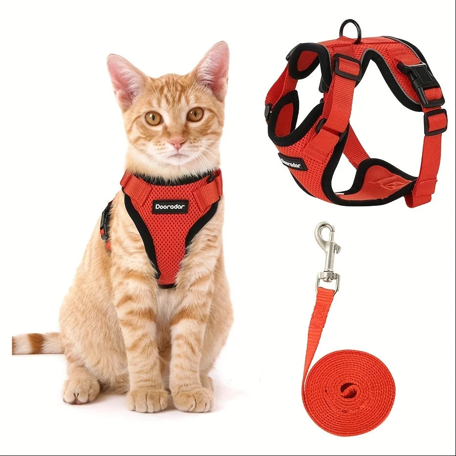 Cat Leash Non-Slip Adjustable Leash Non-Slip Vest