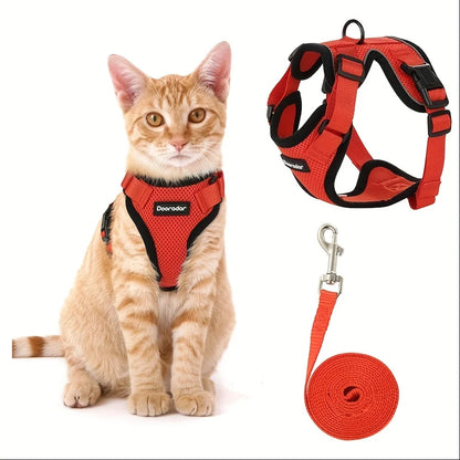 Cat Leash Non-Slip Adjustable Leash Non-Slip Vest