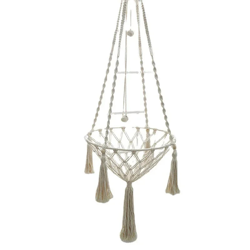 Hammock Hand Woven Cotton Rope Cats Hanging Basket