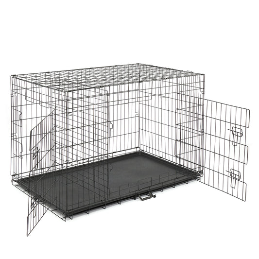 42" 36" 30" 24" Pet Kennel Cat Dog Folding Steel Crate