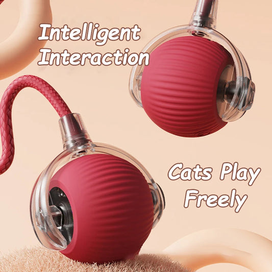 2Pcs Cat Interactive Ball Rechargeable
