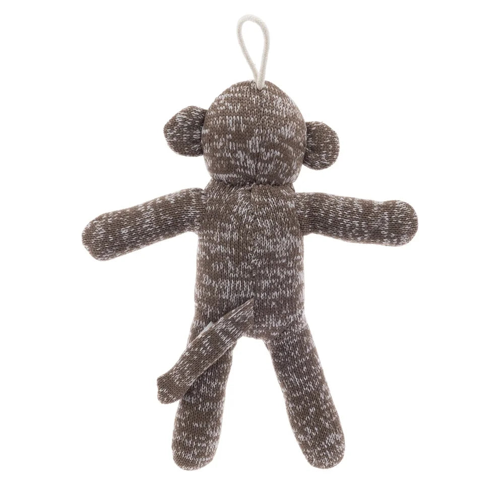 4 Pack Soft Sock Monkey Dog Toy Washable