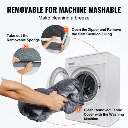 Dog Booster Seat for Car, Storage Pocket