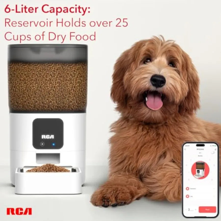 Smart Pet Feeder with WiFi and App Control for Remote Feeding