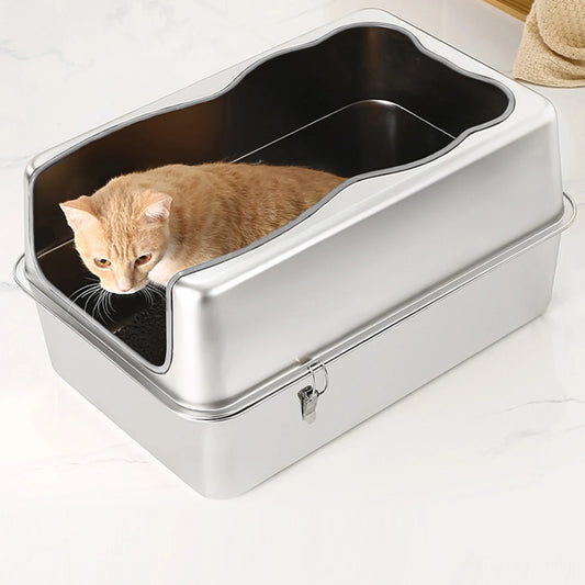 Litter Box High Sided Top Entry Litter Pan