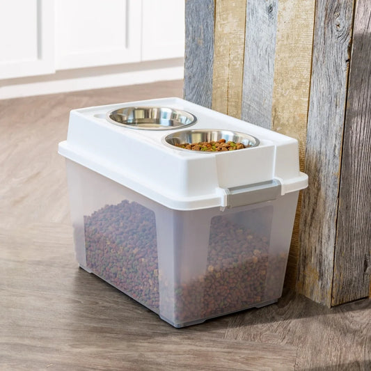 Airtight Pet Food Container with Bowls Durable