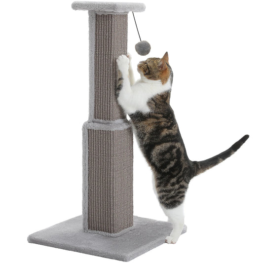 Ultimate Scratch Post with Woven Sisal Dangling Ball