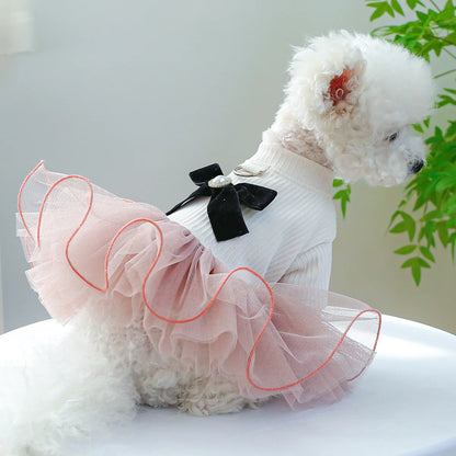 Spring Summer Tutu Princess Dress Printed Lace Skirt