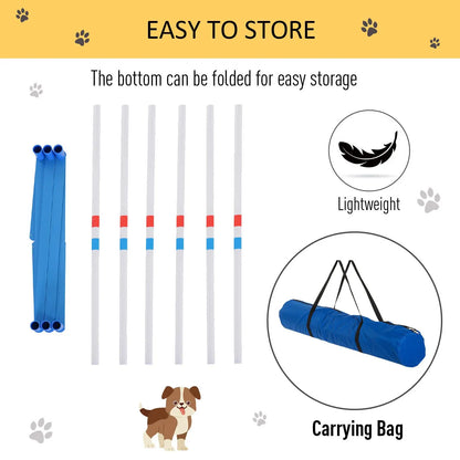 Dog Weave Pole Set, Agility Starter Kit
