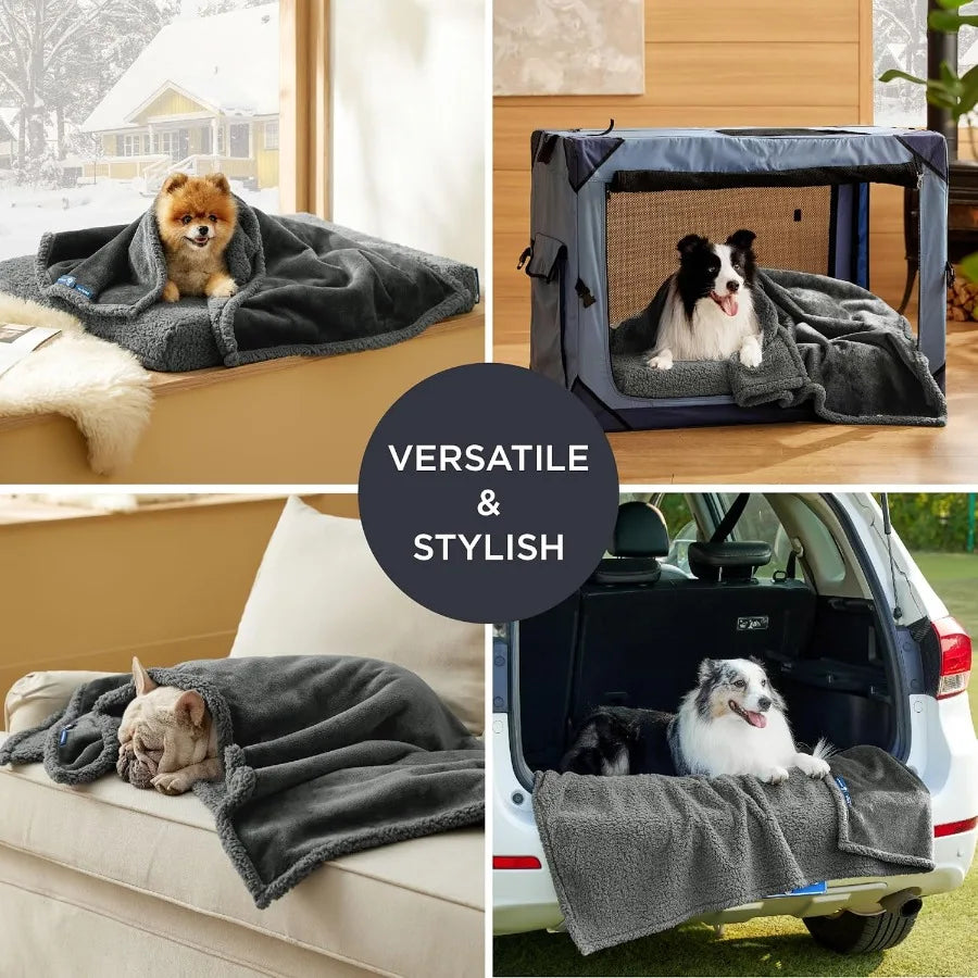 Self Warming Blanket for Large Dogs Waterproof Washable Fleece