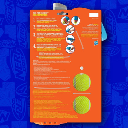 Compact Tennis Ball Launcher Dogs with 2 Balls Hands-Free