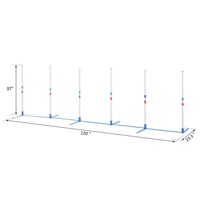 Dog Weave Pole Set, Agility Starter Kit