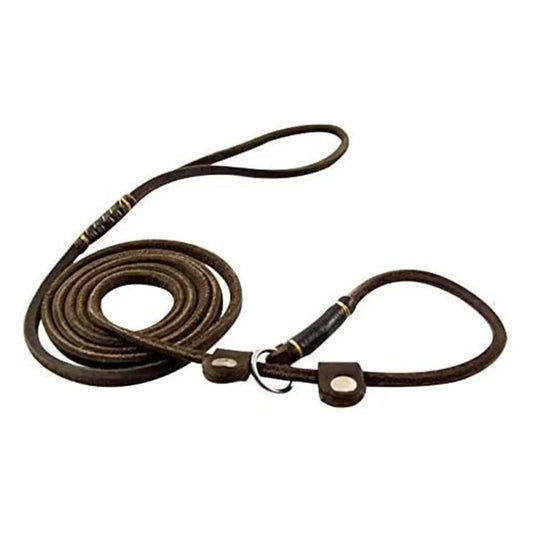 Genuine Adjustable Leather Slip Dog Leash Lightweight