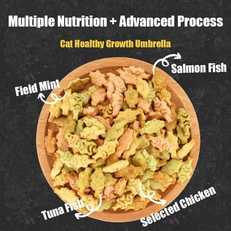 Cat Biscuits Salmon, Chicken, Tuna Crispy Catnip