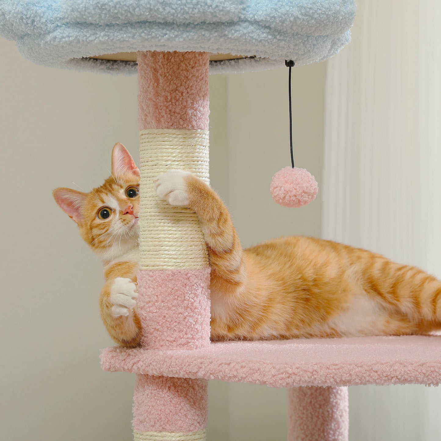 Multi-Level Flower Cat Tree Tower with Scratch Posts