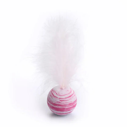 Cat Toy Ball Feather Foam Throwing Interactive