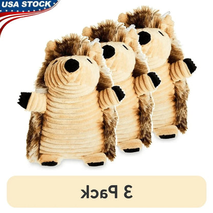 Hedgehog Dog Toy Plush Squeaky Washable Companion