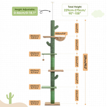 Floor to Ceiling/Tower/Cactus/Scratching Post/Hammock/Dangling Ball