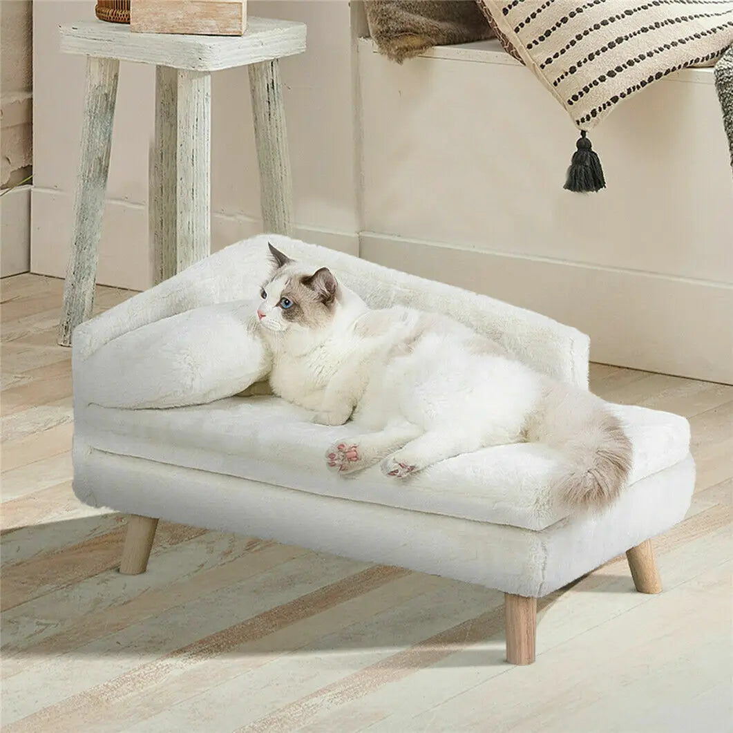 Elevated Pet Bed Solid Wood Leg Sofa