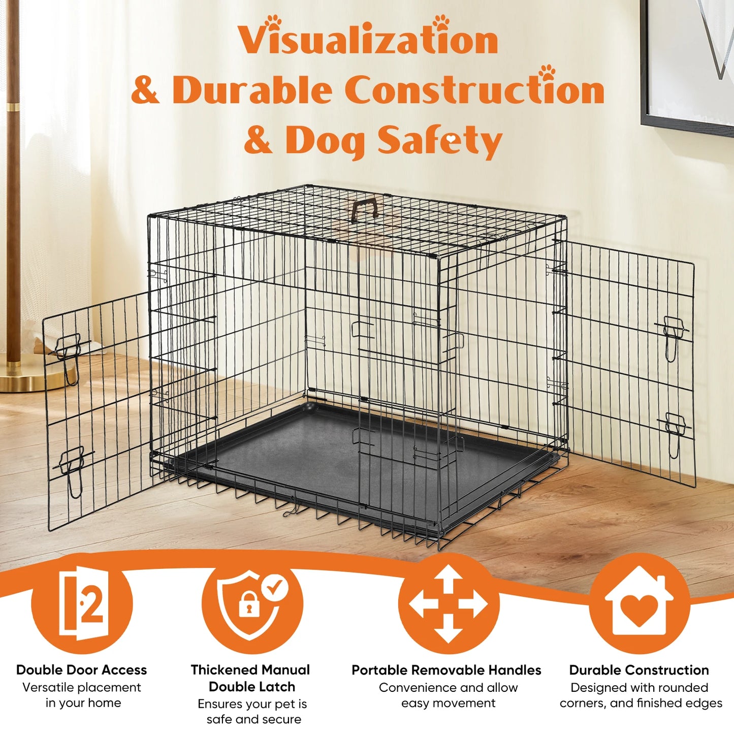 Plastic Leak-Proof Pan Tray Large Kennel