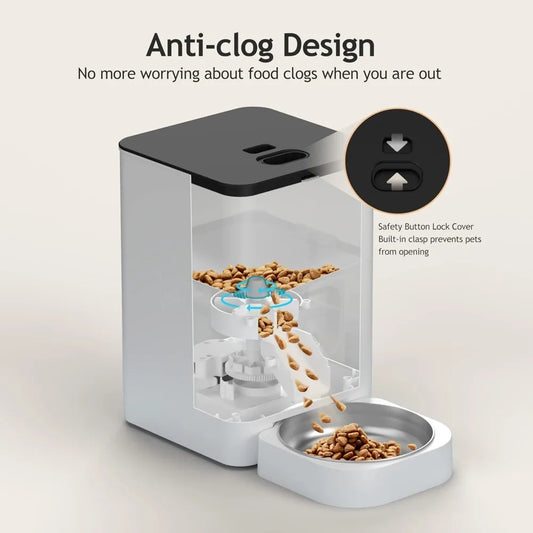 Automatic Cat Feeders - Dry Food Dispenser, Desiccant Bag