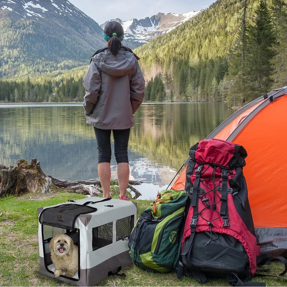 Portable Soft Dog Travel Tent with Water-Resistant Material