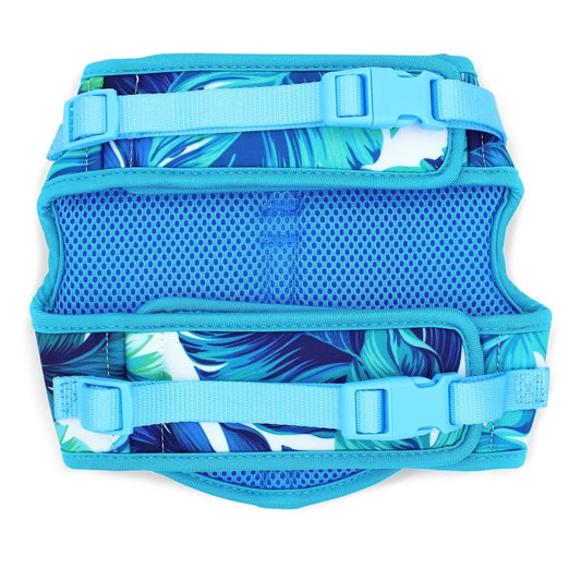 Adjustable Tropical Leaf Dog Harness Medium Comfortable Fit