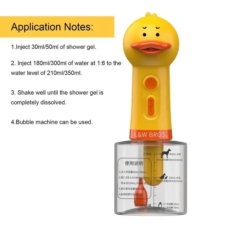 Electric Shampoo Pet Foaming Soap Dispenser
